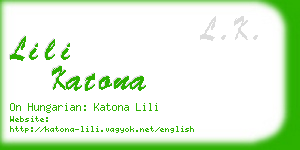 lili katona business card